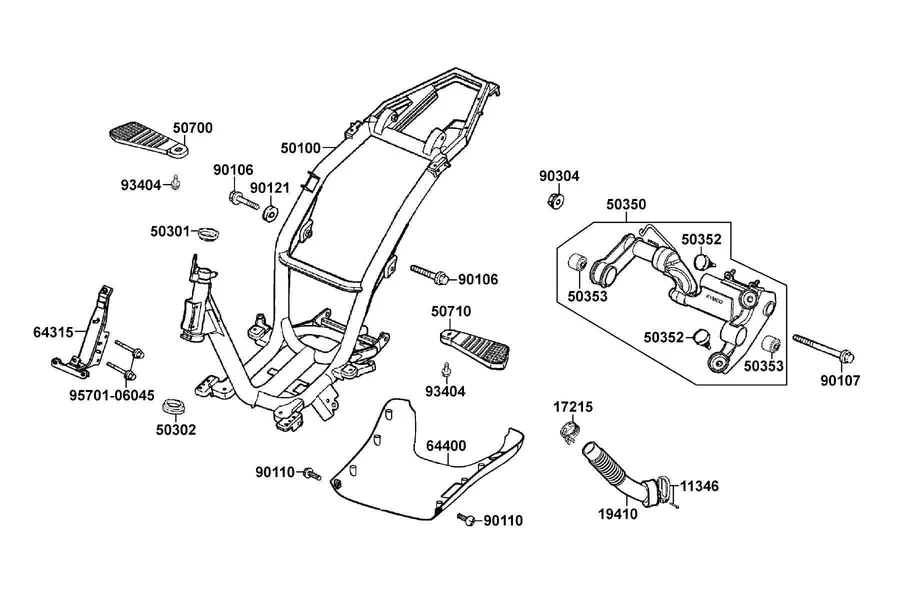 F20 Frame Body parts diagram