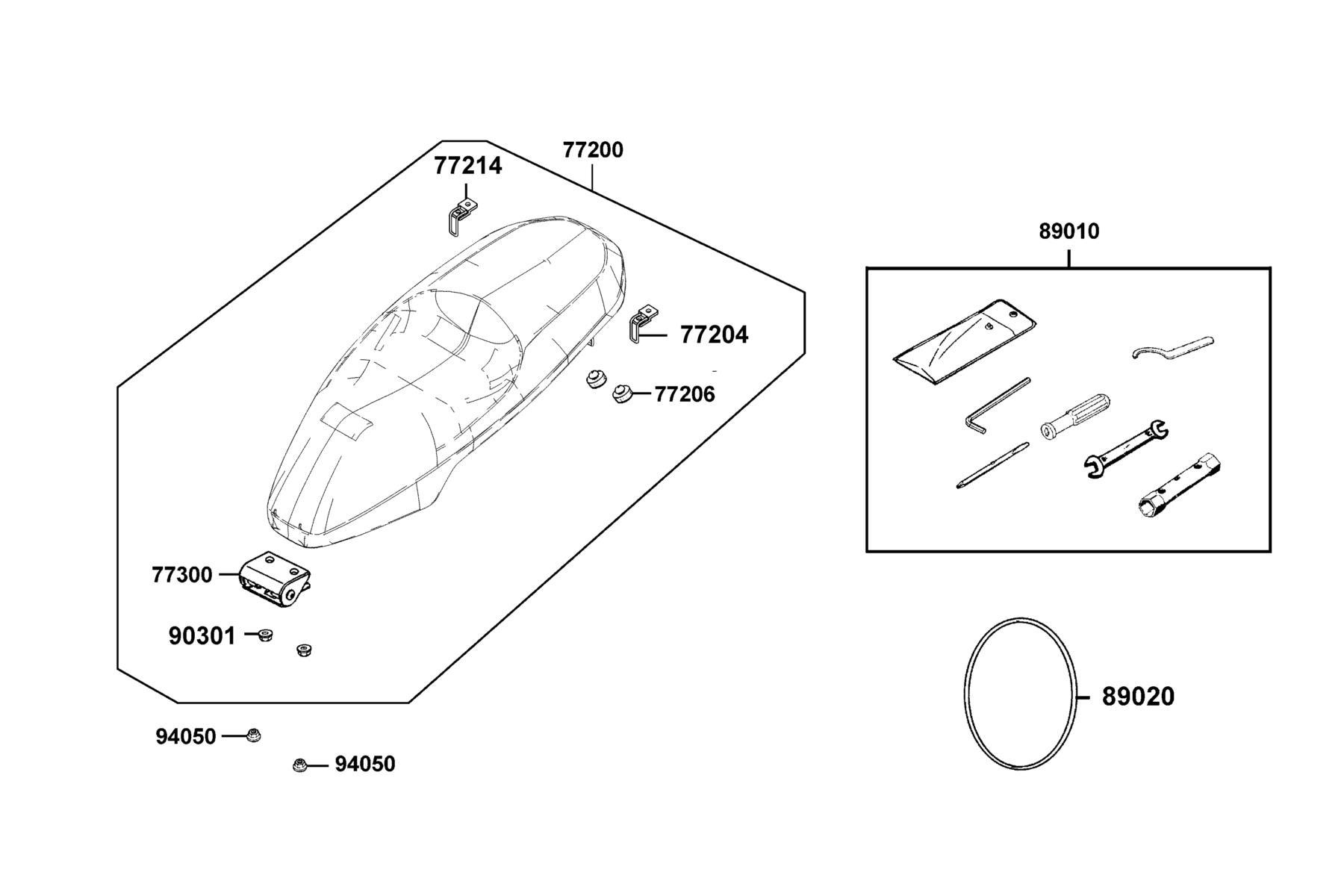 DOWNTOWN GT 125 Seat parts diagram