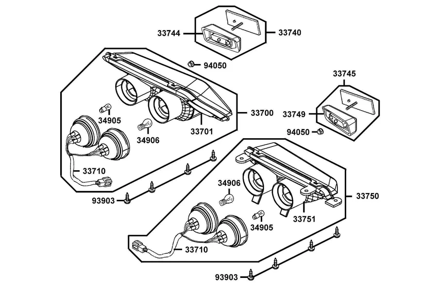F18 Light Tail parts diagram