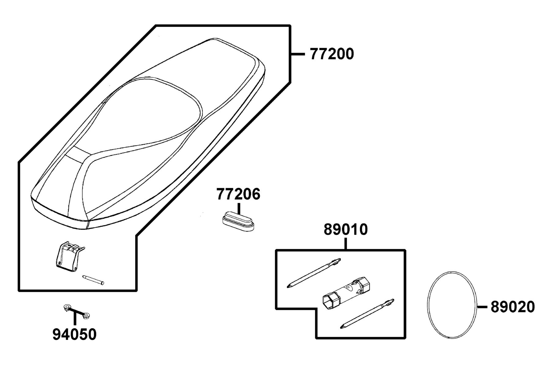 AGILITY 125(2021~) Seat parts diagram