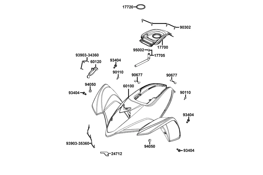 F05 Fender Front parts diagram