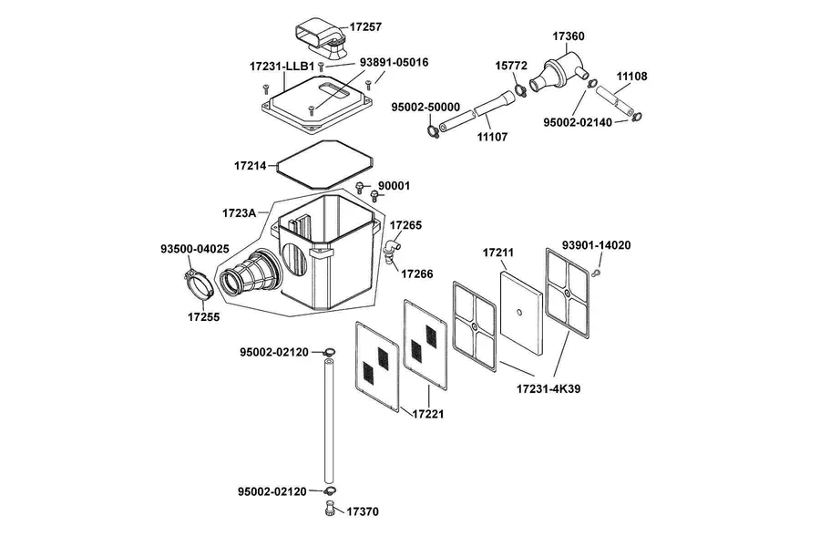 F13 Air Cleaner parts diagram