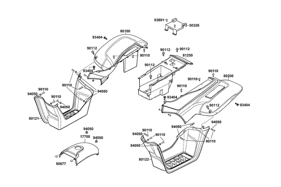 F12 Luggage Box parts diagram