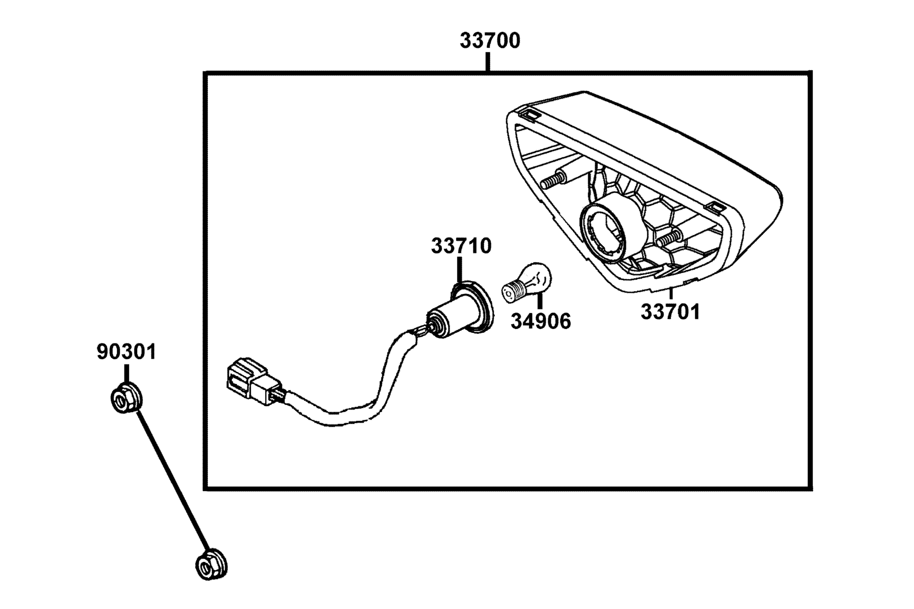 KYMCO Mongoose 250 (2008-2008) Light Tail parts diagram