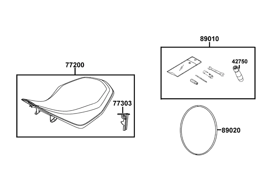 F09 Seat parts diagram