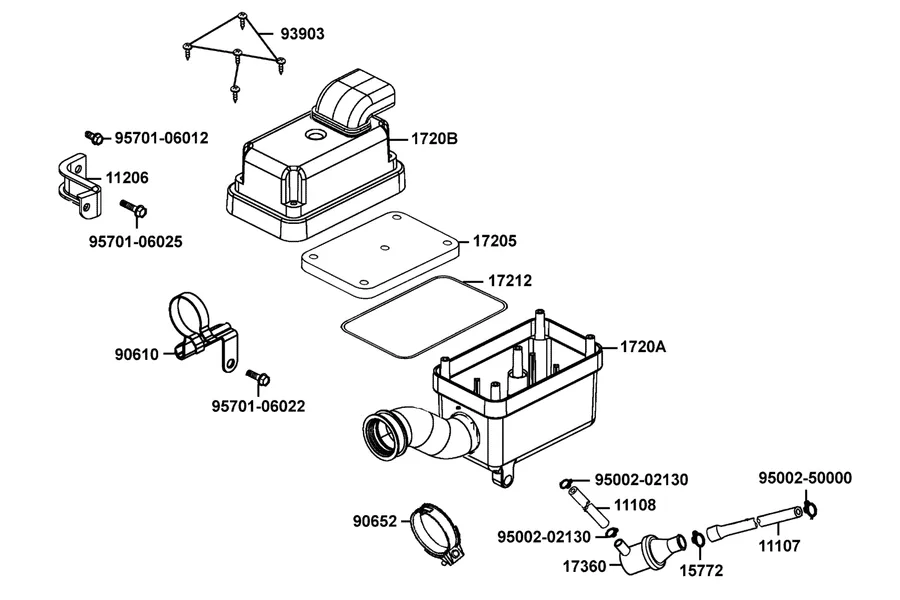 F11 Air Cleaner parts diagram