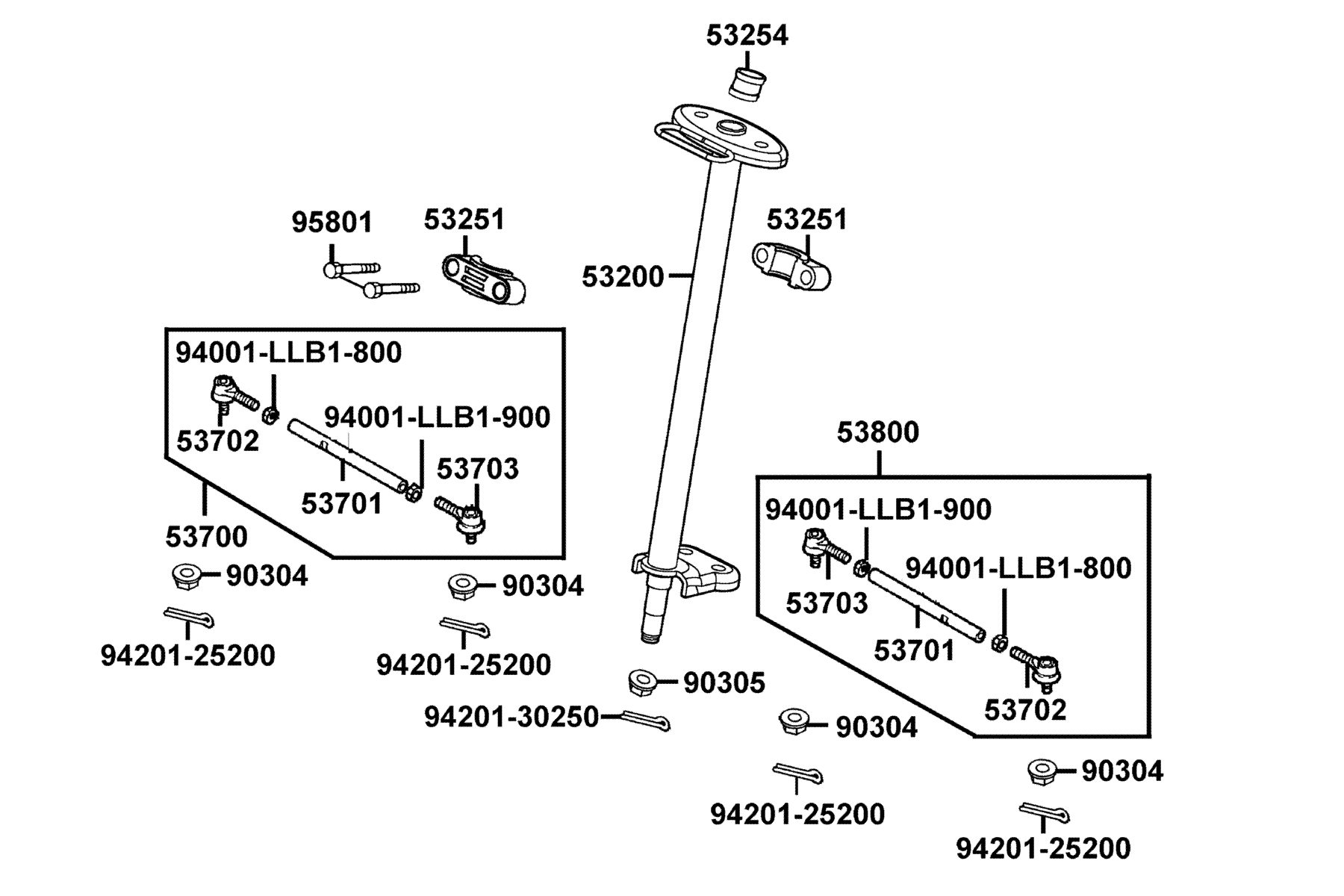 KYMCO Mongoose 70 2007 Stem Steering parts diagram