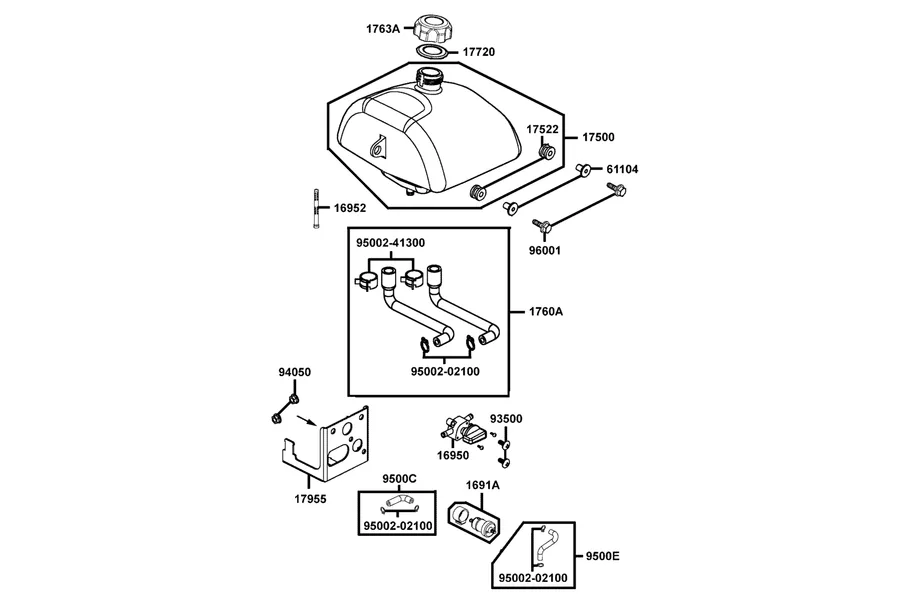 F08 Fuel Tank parts diagram