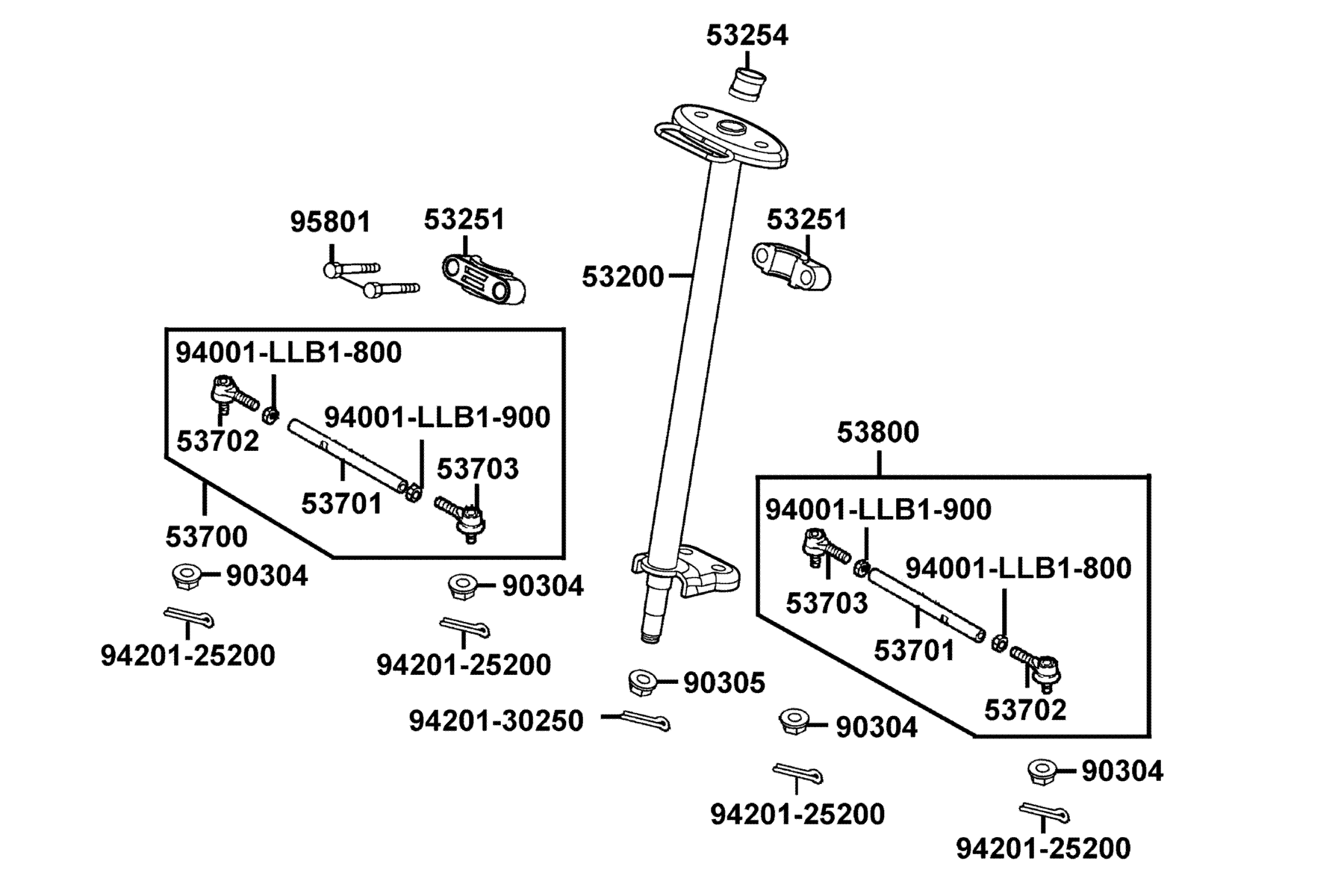 KYMCO Mongoose 50 (2007-2007) Stem Steering parts diagram
