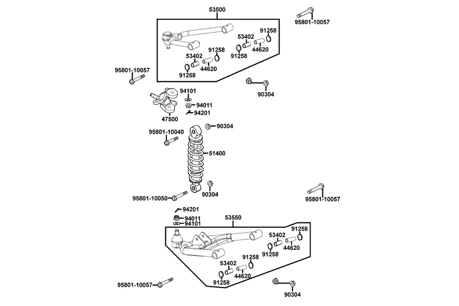 F17 Cushion and Left Arm Swing parts diagram