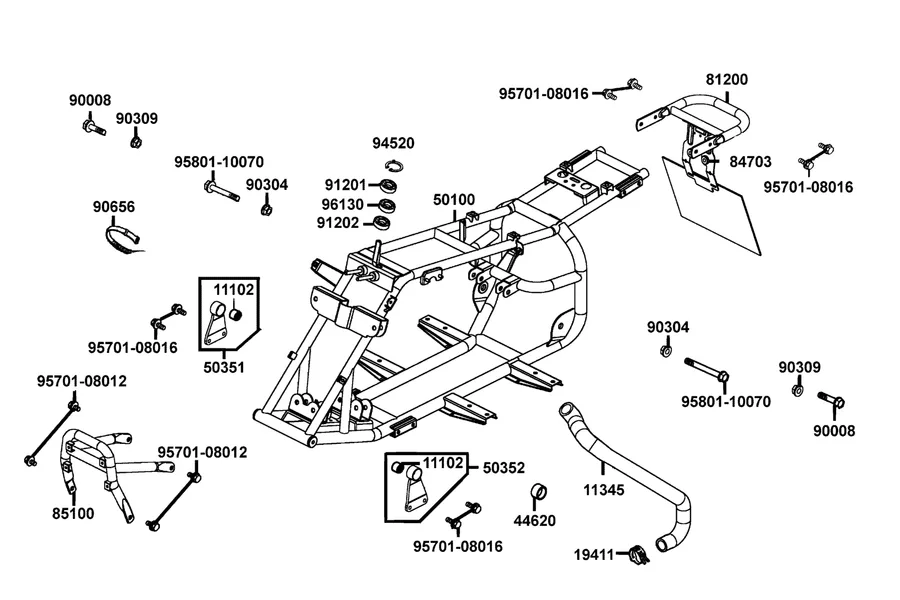 F17 Frame Body parts diagram