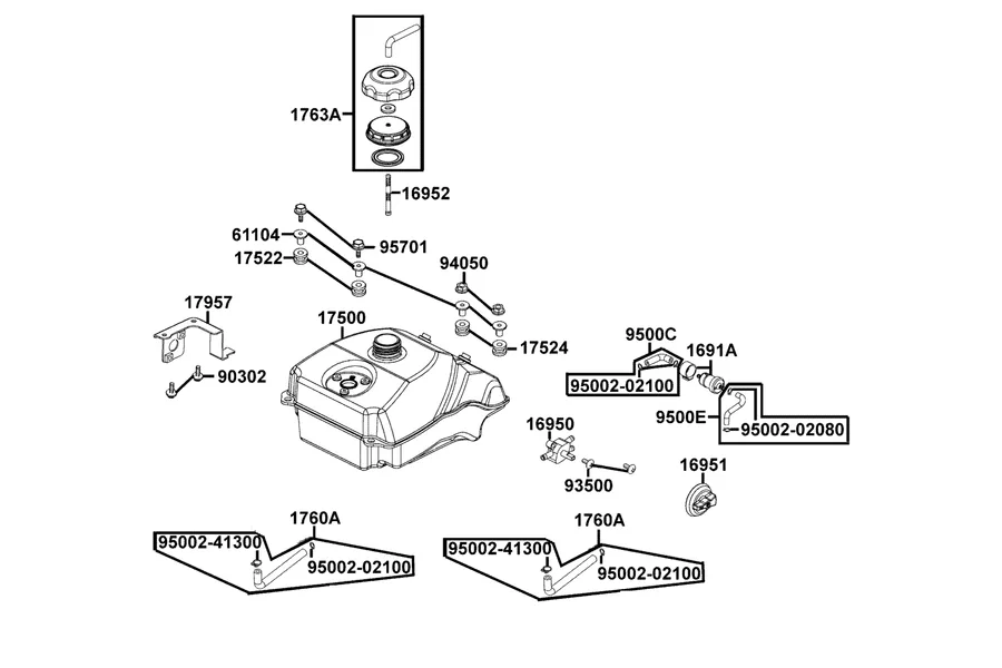 F10 Fuel Tank parts diagram