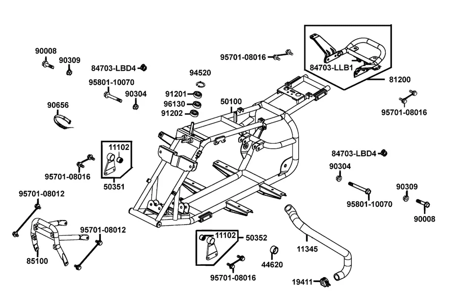 F17 Frame Body parts diagram