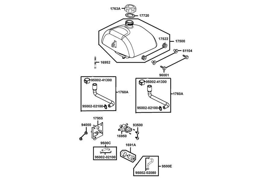 F08 Fuel Tank parts diagram