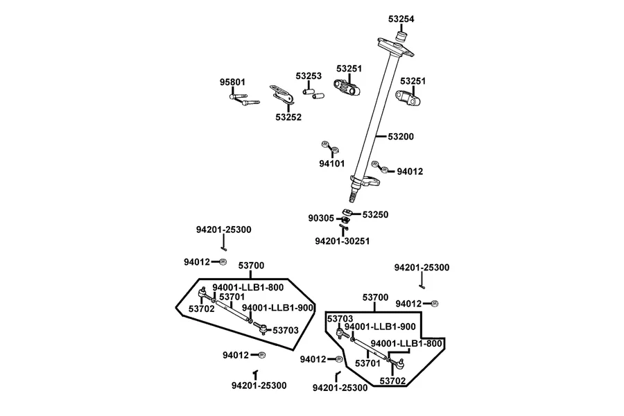 F06 Stem Steering parts diagram