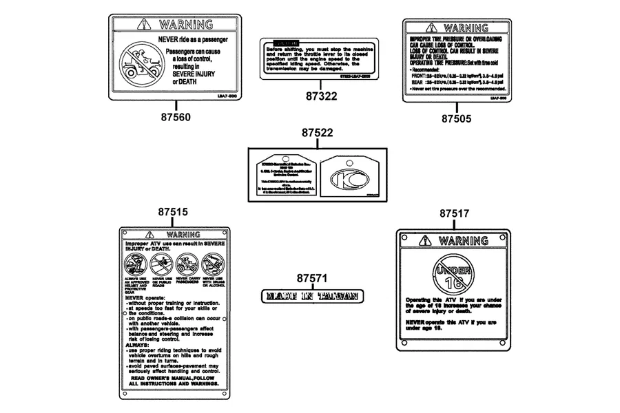 F24 Caution Label parts diagram