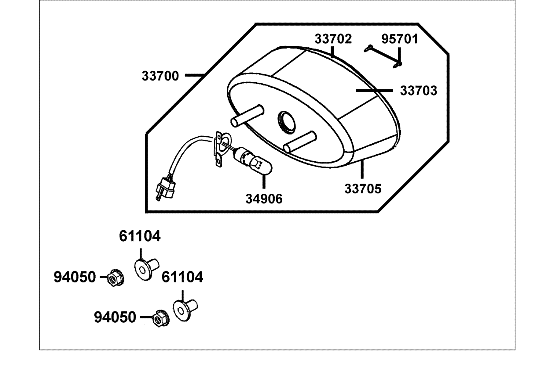 KYMCO Mongoose 70 2007 Rear Light parts diagram
