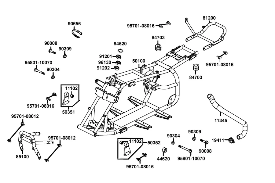 F17 Frame Body parts diagram