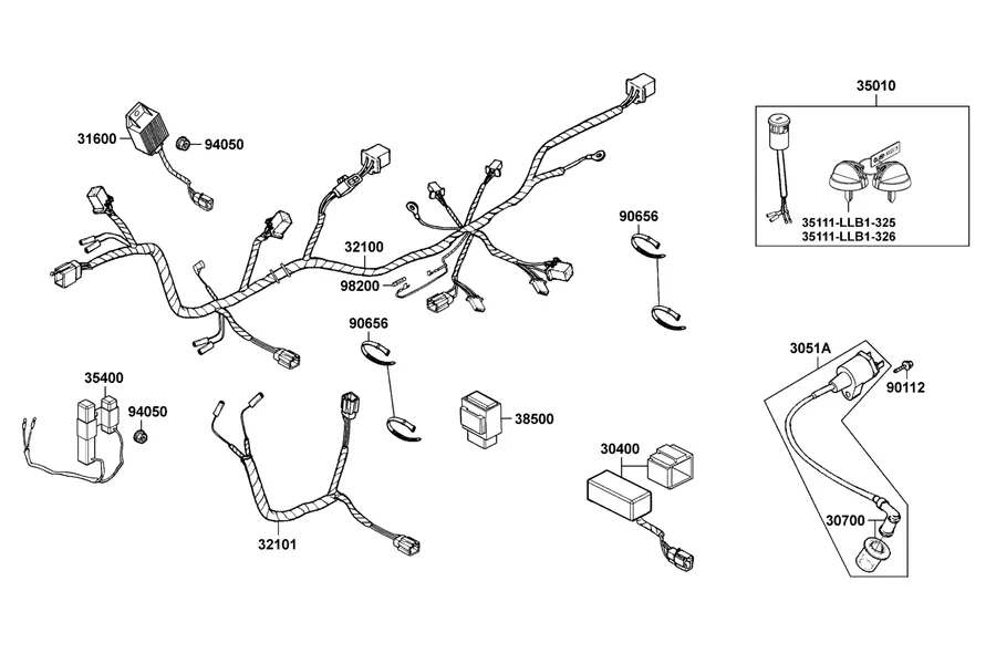 F16 Wire Harness parts diagram