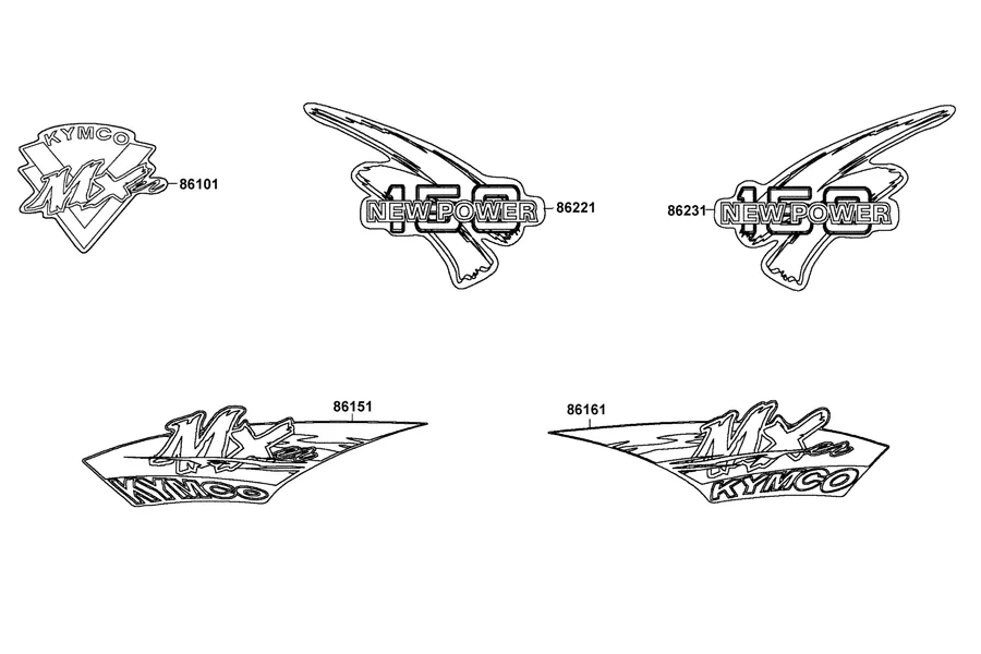 F21 Emblem and Stripe parts diagram