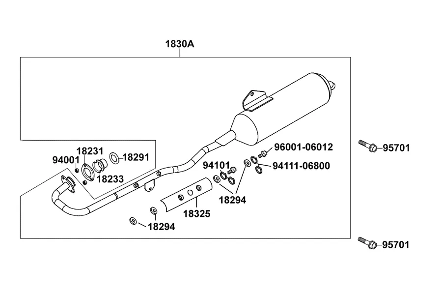 F14 Exhaust Muffler parts diagram