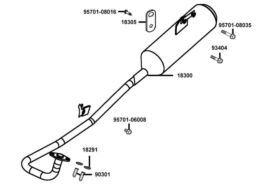 F12 Exhaust Muffler parts diagram