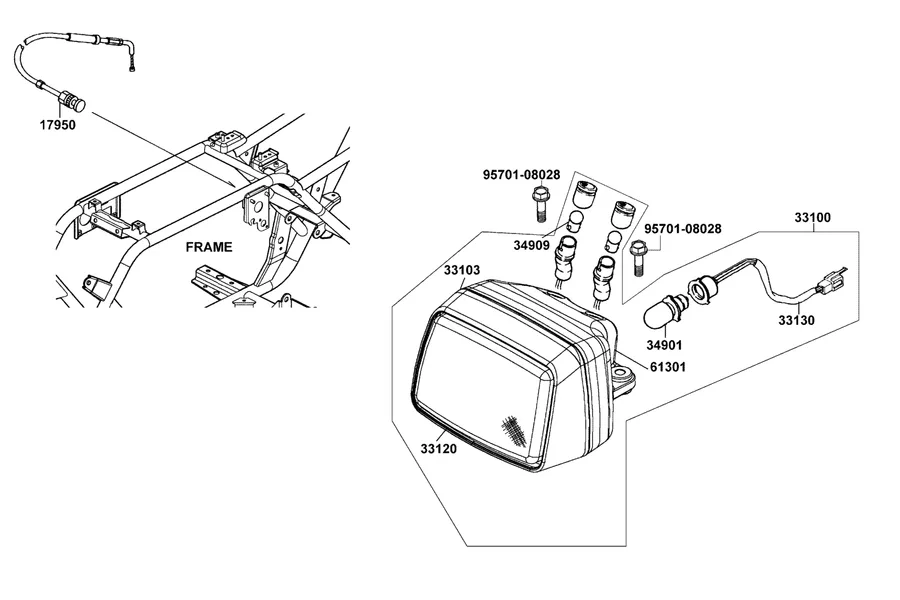 F01 Head Light parts diagram