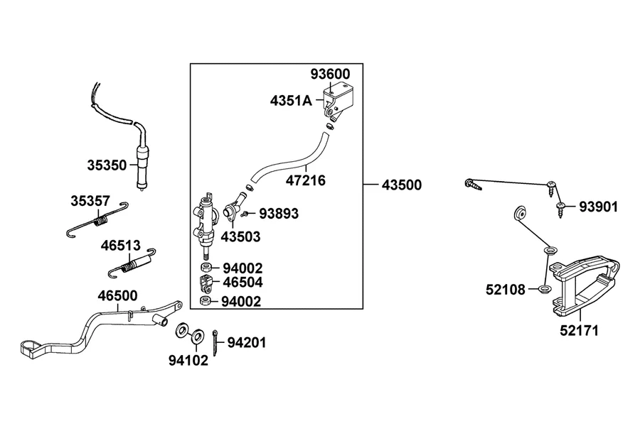F15 Master Cylinder Rear parts diagram