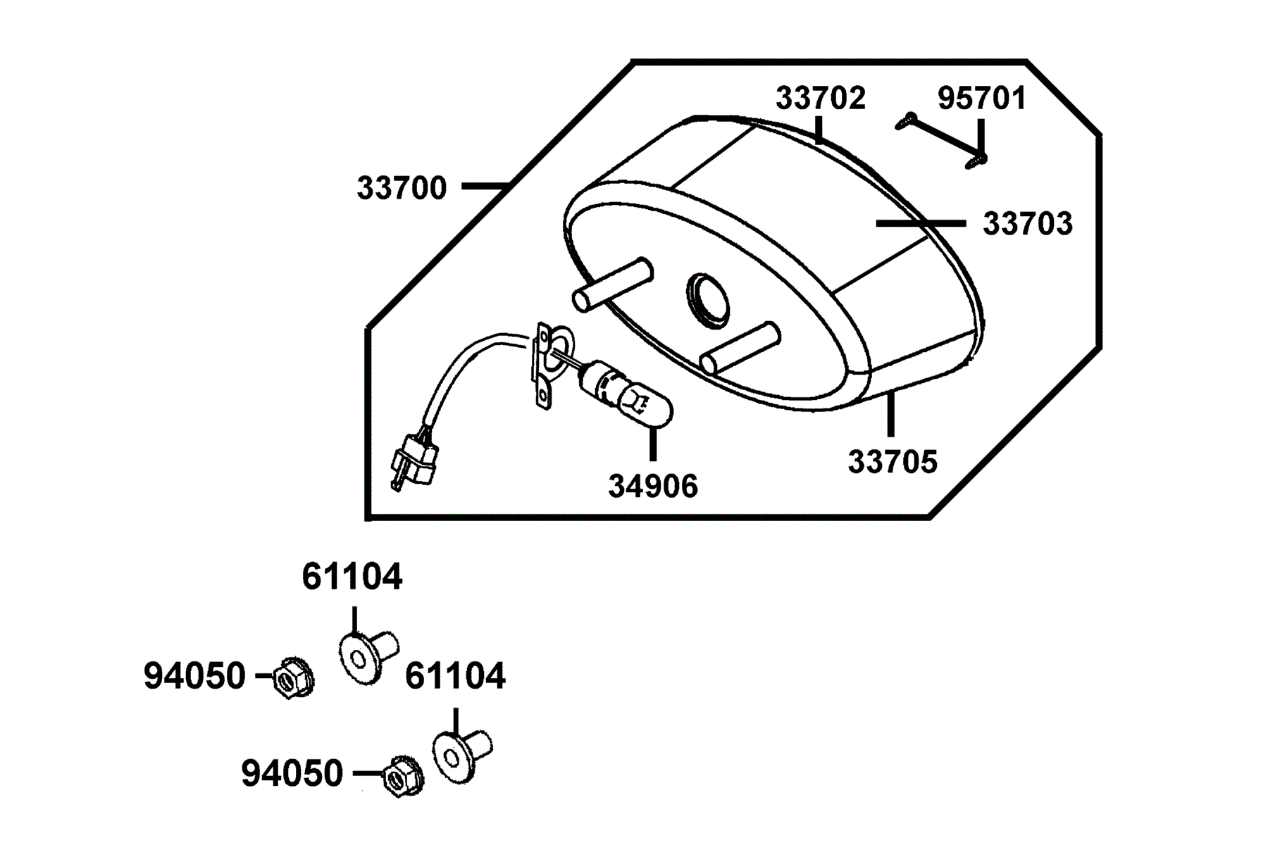 KYMCO Mongoose 70 2008 Rear Light parts diagram