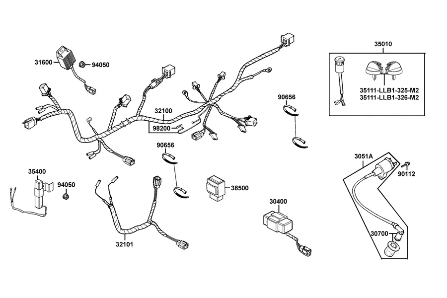 F17 Wire Harness parts diagram