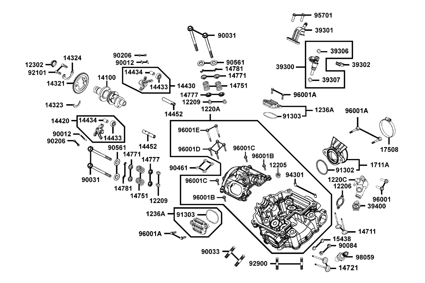 UXV 450i LE(2018) Cylinder Head Cover ● Cylinder Head parts diagram