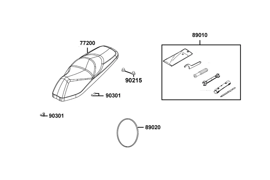 F09 Seat parts diagram