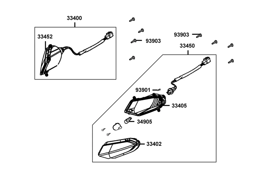 F17 Front Winker parts diagram