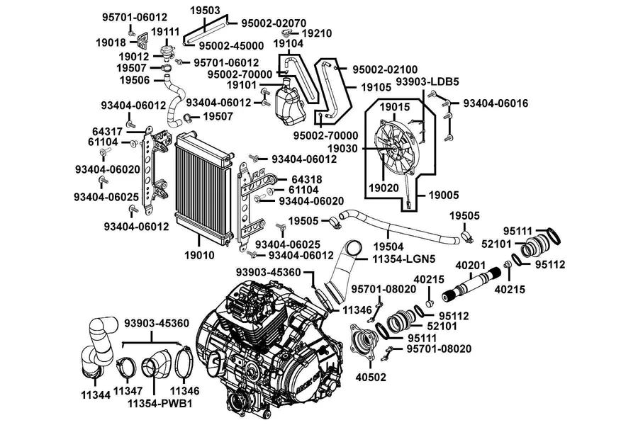 F21 Cooler Oil parts diagram